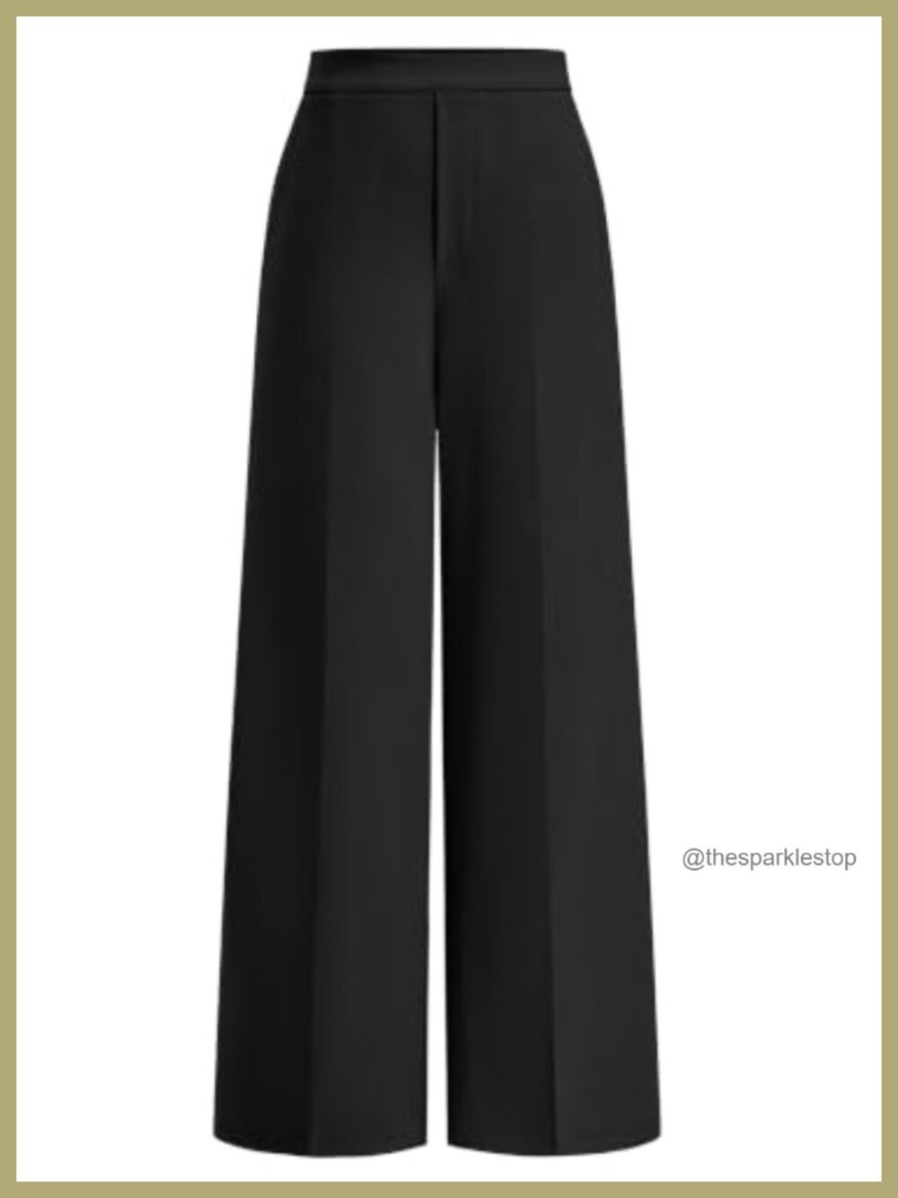 High Waisted Wide Leg Dress Pants Pull On Business Casual